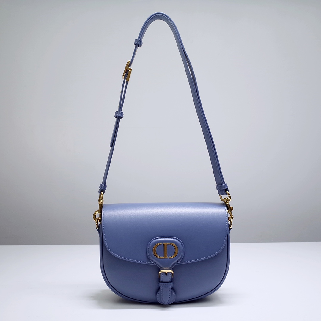 Medium Dior Bobby Bag Blue Box Calfskin